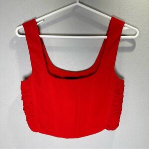 Lulu's Bold Red Crop Top festival